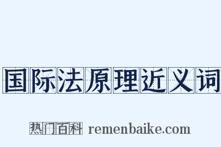 国际法原理近义词是什么意思的图片